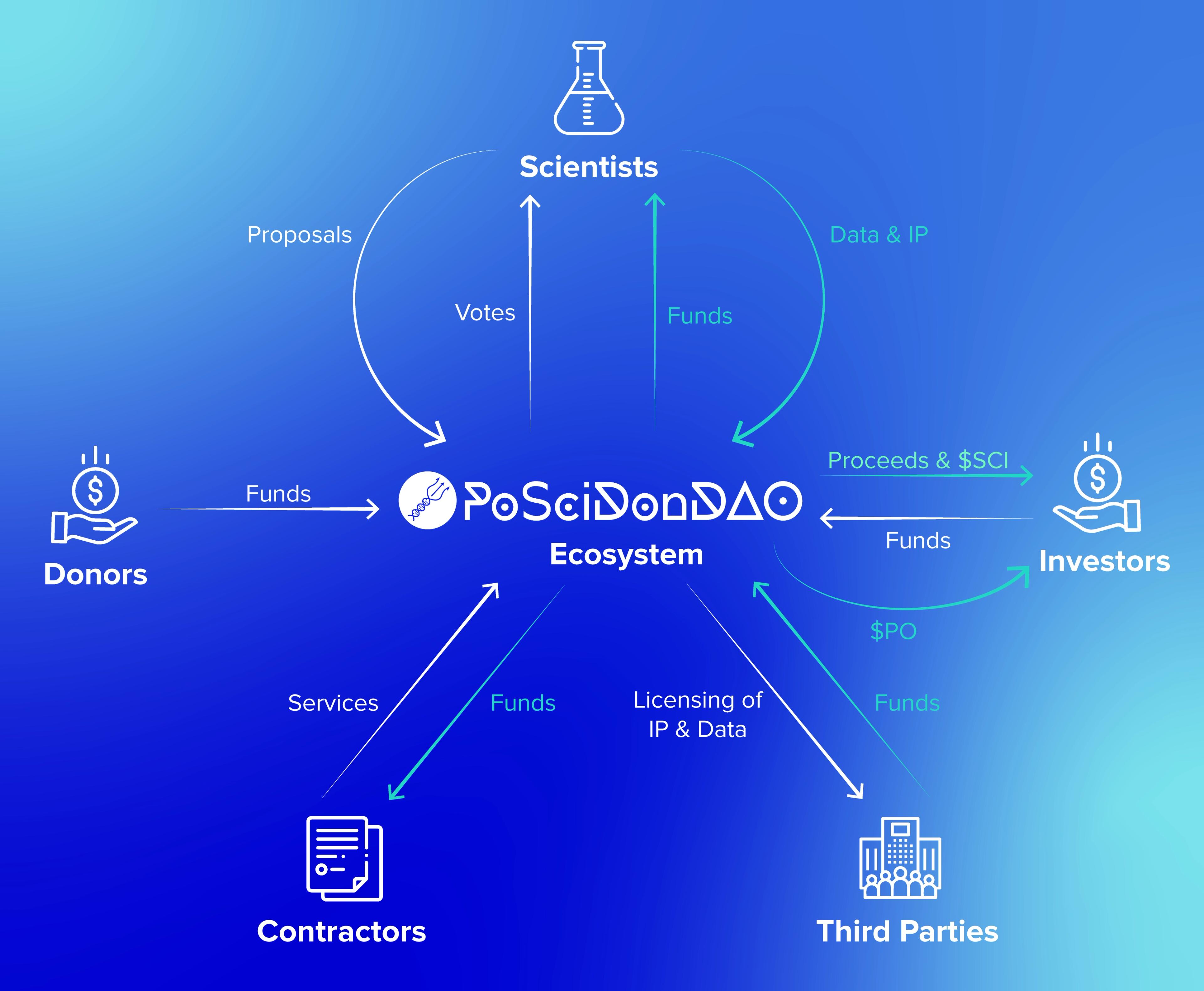 Overview of PoSciDonDAO's ecosystem